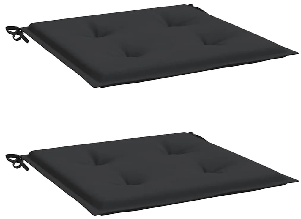 Almofadões p/ cadeiras de jardim 2 pcs tecido oxford preto