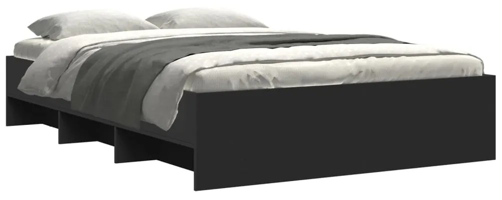 Estrutura de cama 120x190 cm derivados de madeira preto
