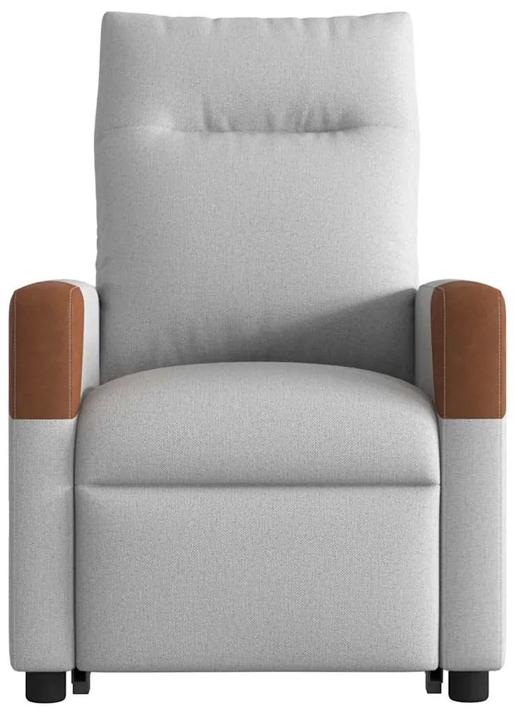 Poltrona elevatória de massagens tecido cinzento-nublado