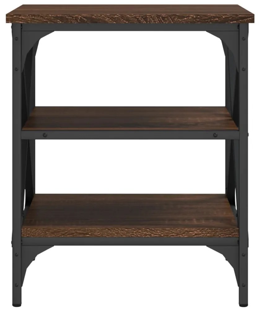 Mesas de apoio 2 pcs derivados de madeira carvalho castanho