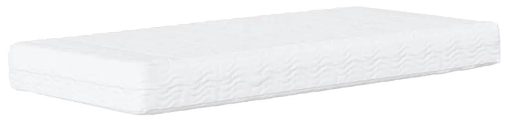 Sofá-cama com colchão 80x200 cm tecido cinzento-claro