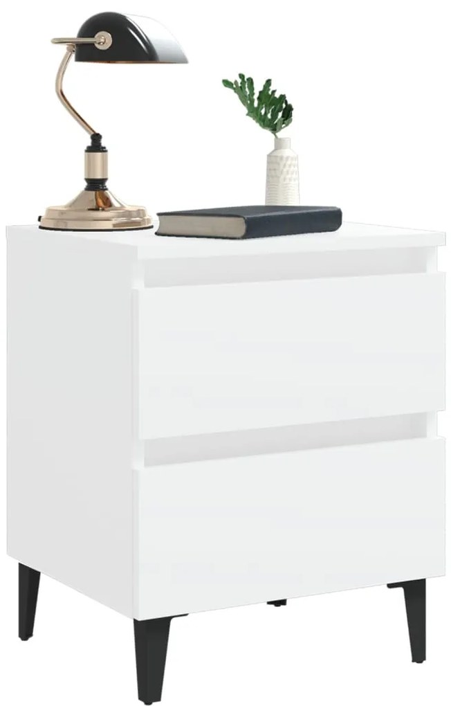 Mesa de cabeceira 40x35x50 cm derivados de madeira branco