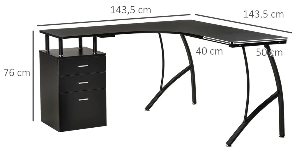 Secretária de Canto – Modelo Belluno – 5x143 – Moderna – Branco