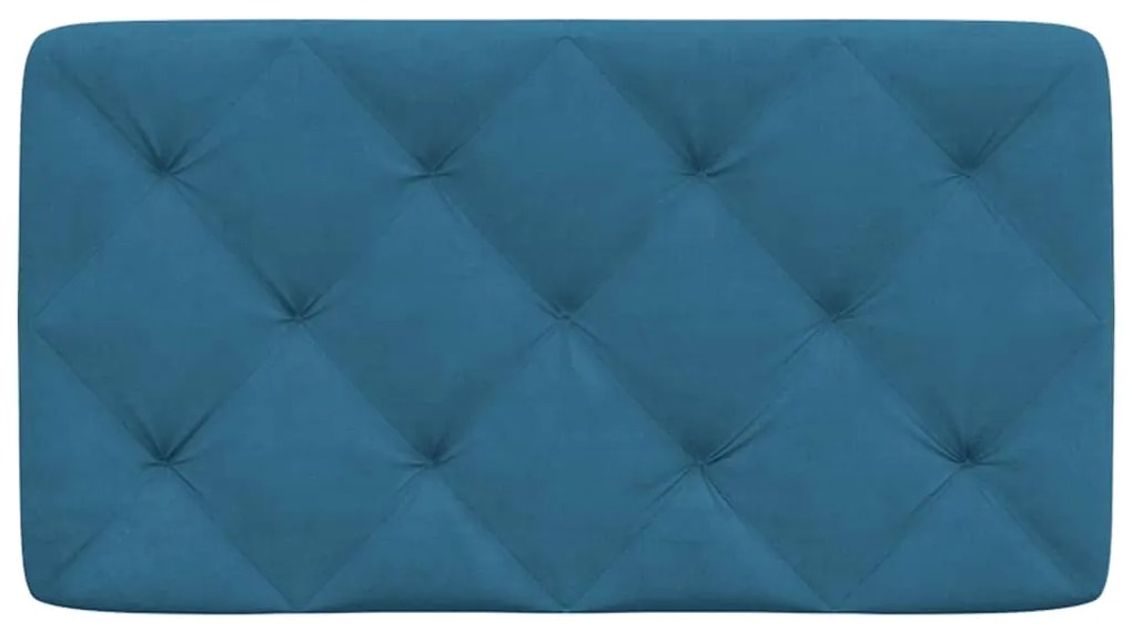 Almofadão de cabeceira 90 cm veludo azul