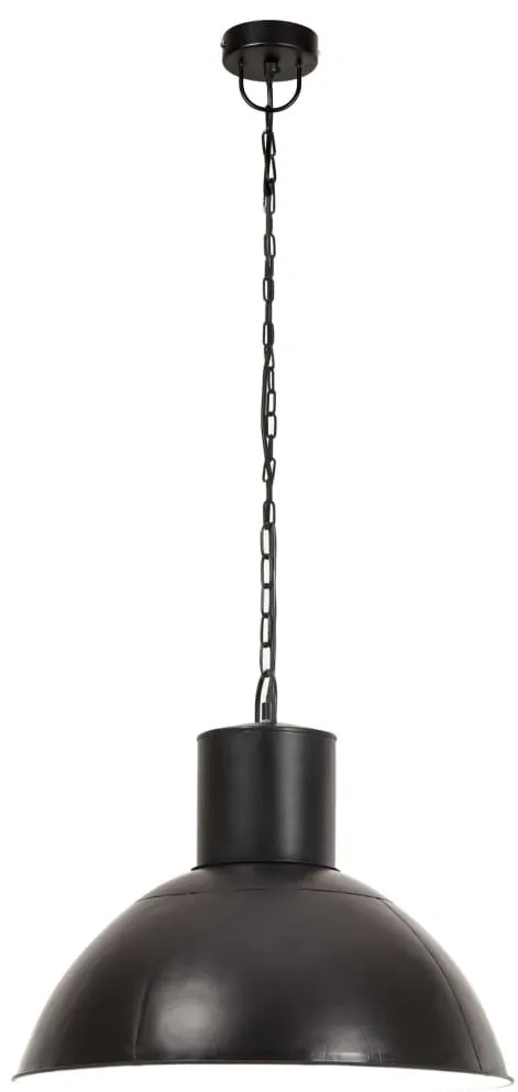 Candeeiro suspenso redondo 25 W 48 cm E27 preto