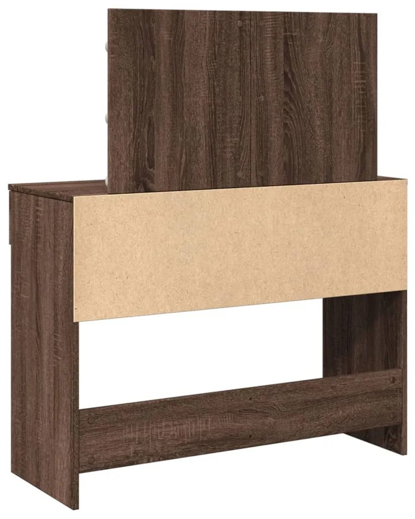 Toucador com LEDs 100x40x120 cm cor carvalho castanho