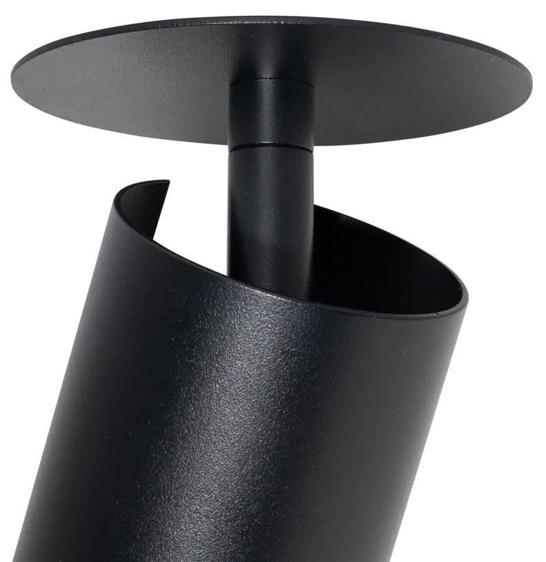 Conjunto de 6 focos embutidos modernos pretos GU10 50mm - Chels