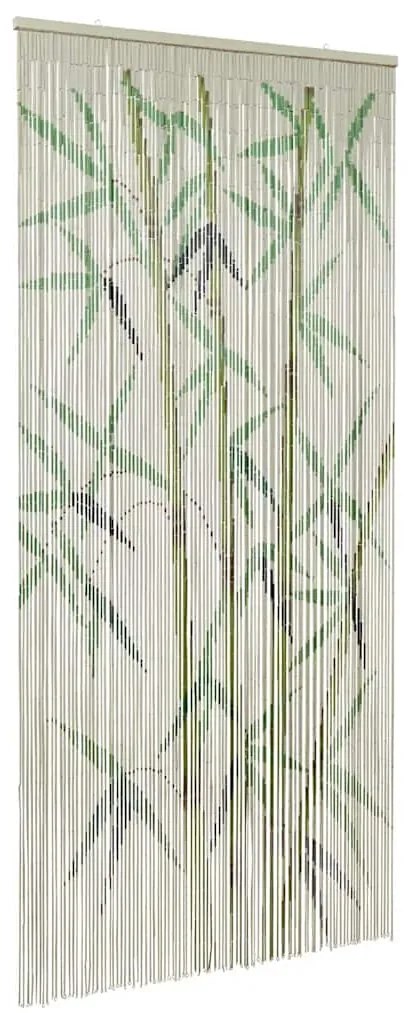 vidaXL Cortina de Porta contra Insetos Estampa de Bambu 100x200 cm