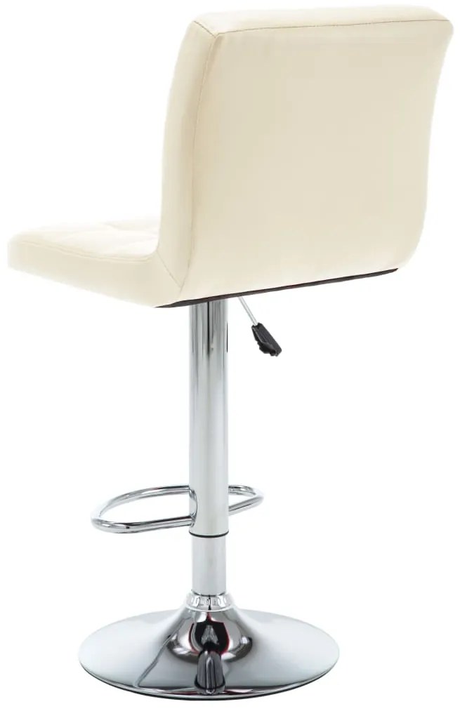 Bancos de bar 2 pcs couro artificial cor creme