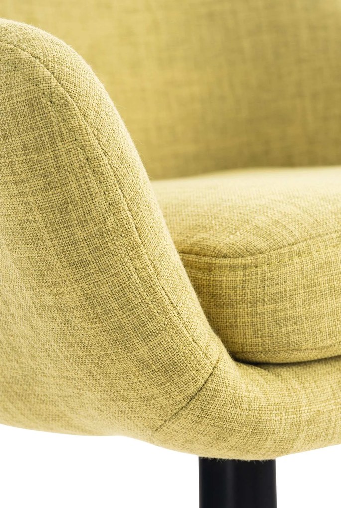 Banco de bar Grant em tecido e com estrutura de Cor Natural 55 x 99 x 46 cm Verde claro