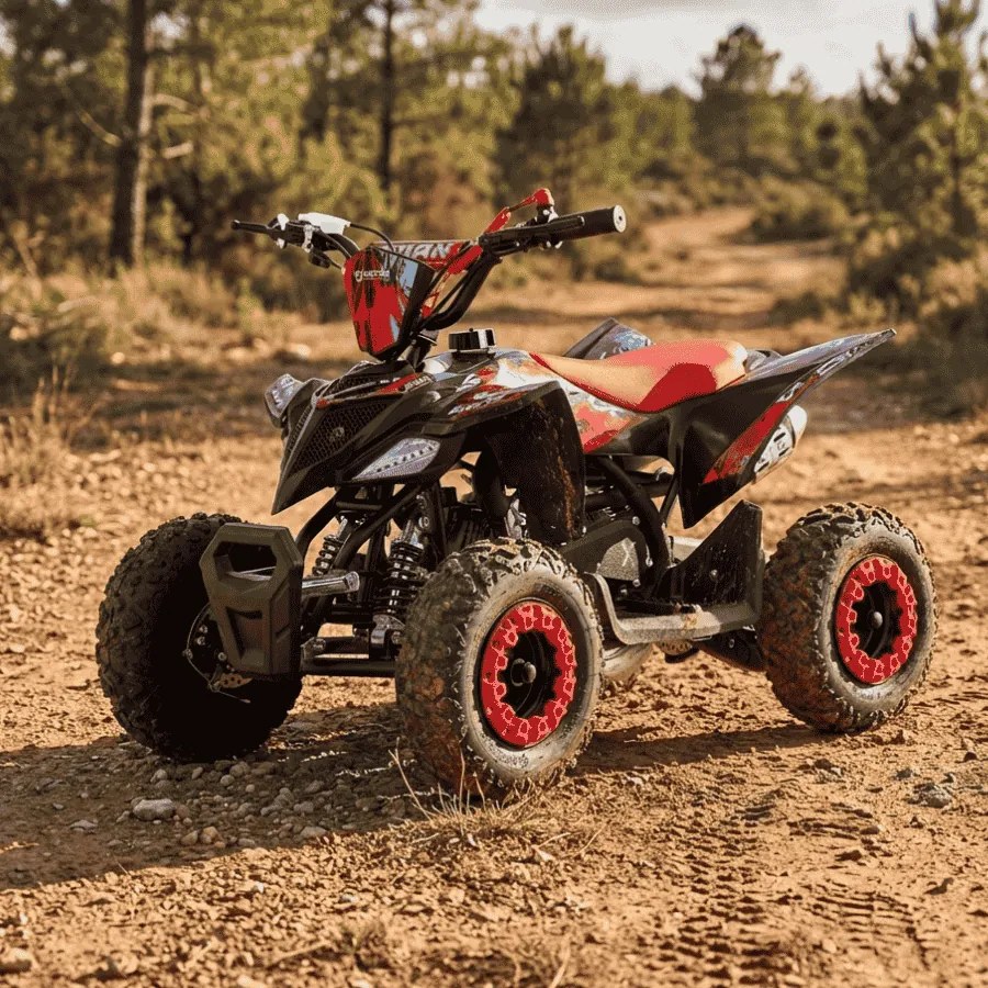 MINI MOTO 4 GASOLINA PARA CRIANÇAS 49cc Roan Ratte R6 4.5cv VERMELHA