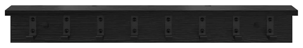 Cabideiro de Parede Carvalho preto 80 x 10.5 x 10.5 cm