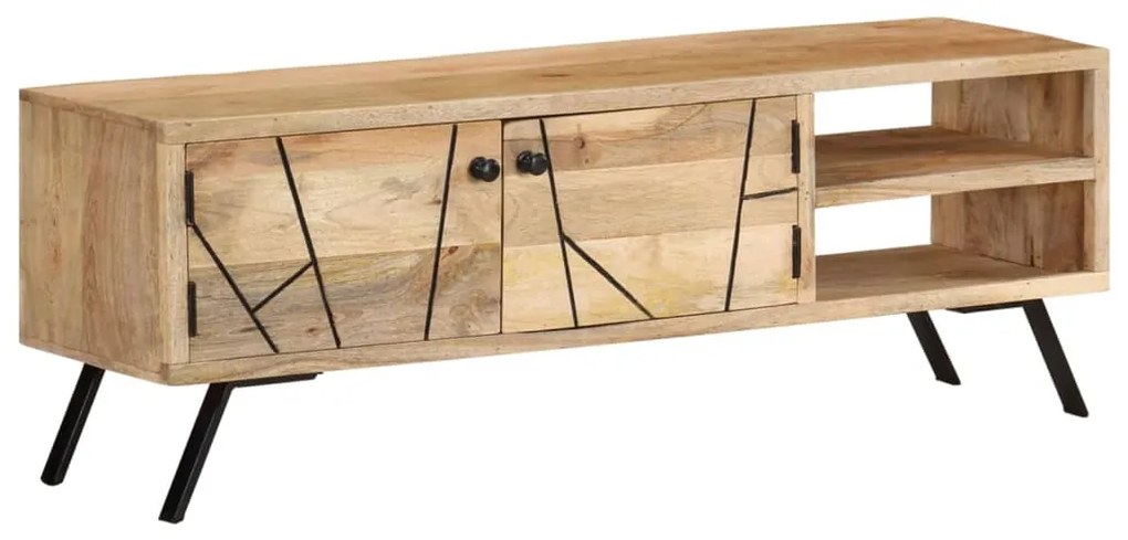 Móvel de TV 110x30x40 cm madeira de mangueira maciça
