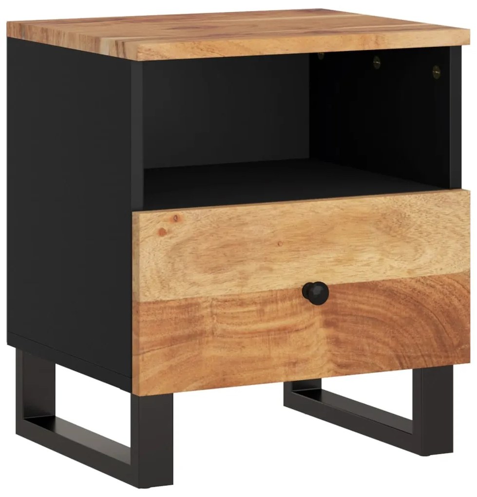 Mesa de cabeceira madeira de acácia maciça/derivados de madeira