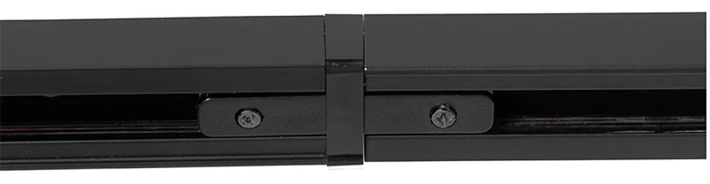 Sistema de iluminação de trilho moderno com 5 focos preto 1-fase - Iconic Suplux