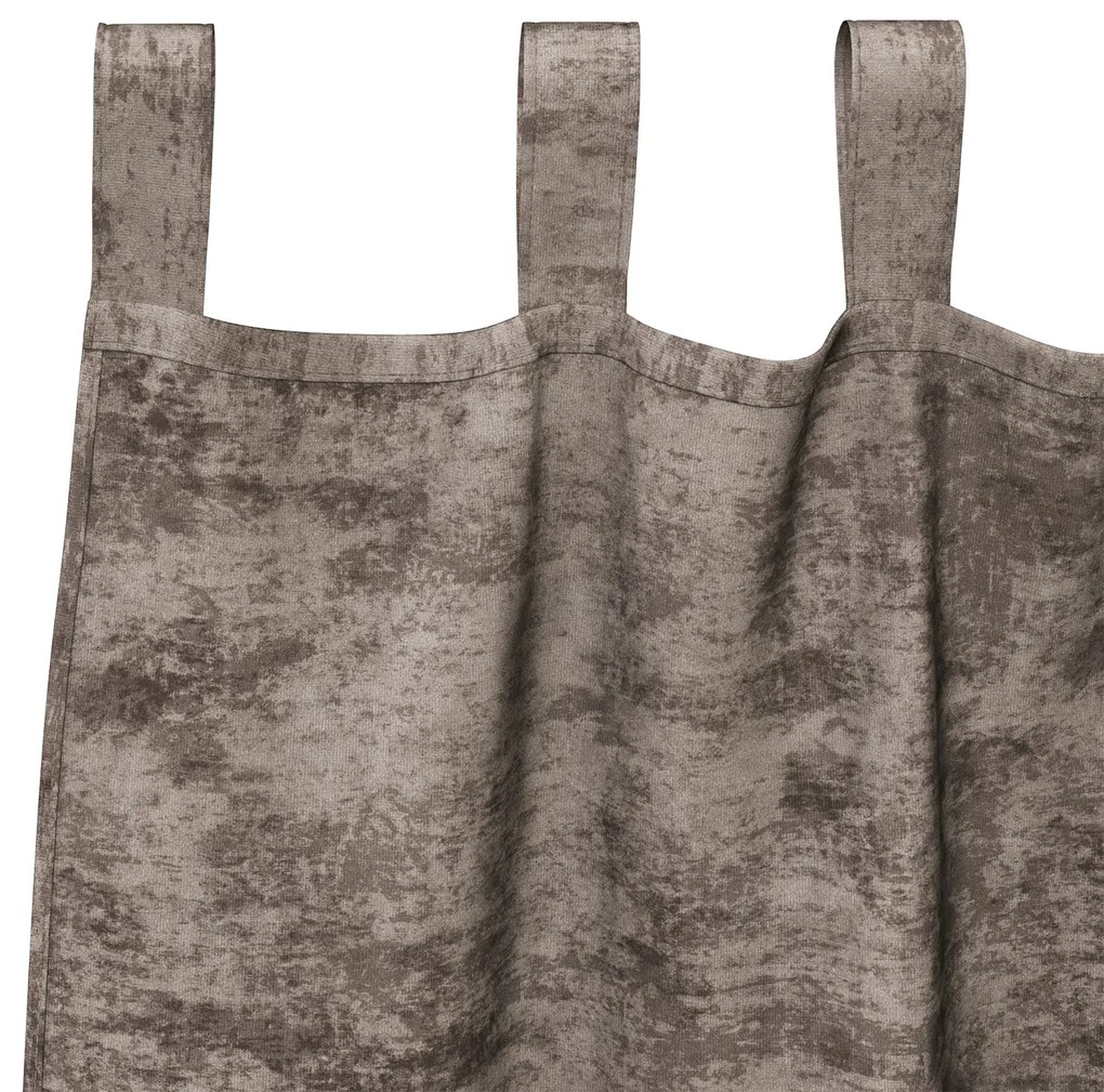 Cortinas de Veludo 2 pcs com Ilhós Cappuccino 175x140 cm