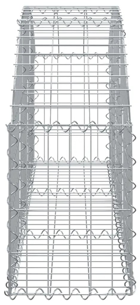 Cesto gabião arqueado 150x30x40/60 cm ferro galvanizado