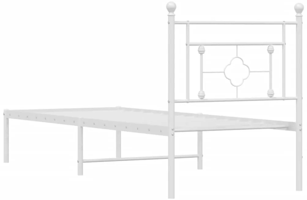 Estrutura de cama sem colchão com cabeceira 75x190 cm branco