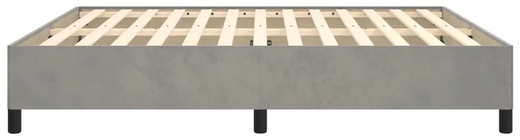 Estrutura de cama sem colchão 180x200 cm veludo cinzento-claro