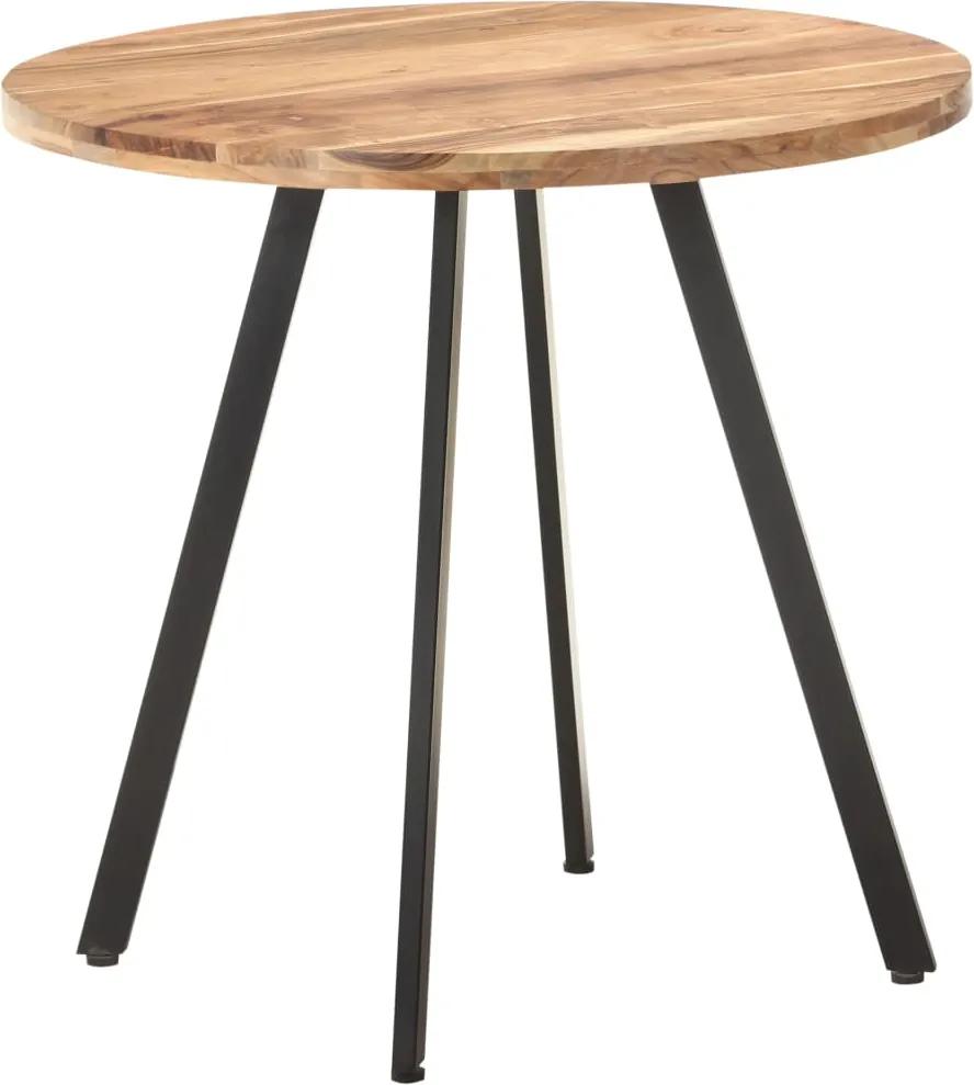Mesa de jantar 80 cm madeira de acácia maciça