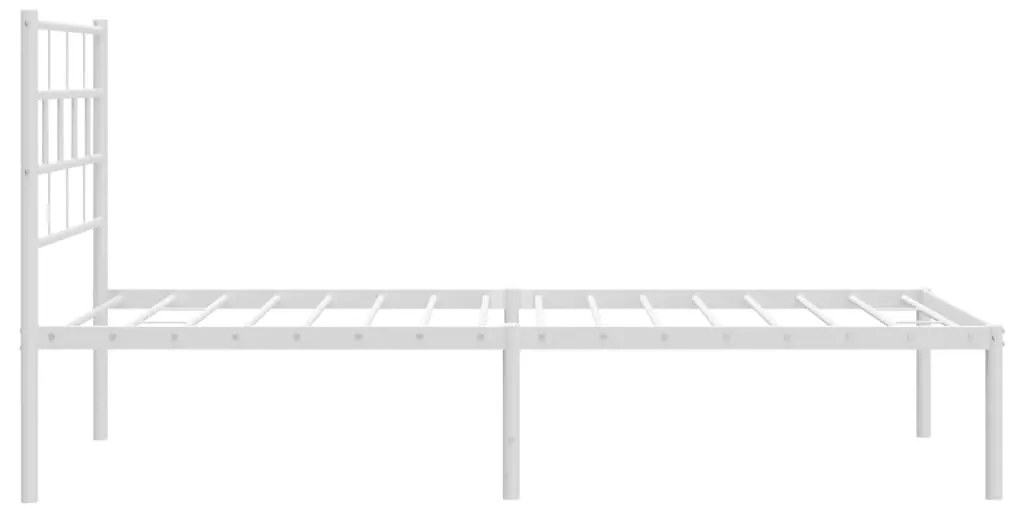 Estrutura de cama com cabeceira 90x200 cm metal branco