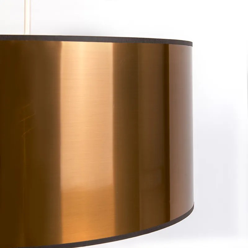 Candeeiro de suspensão design branco com abajur em cobre 50 cm - Combi 1 Industrial