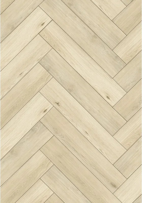 Mexen Calera painéis vinílicos espinha de peixe 635 x 127 mm SPC 6,5 mm, base IPEX 1,5 mm, 4 V-Fuga, Carvalho