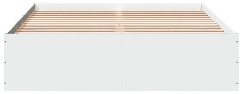 Estrutura de cama 140x200 cm derivados de madeira branco