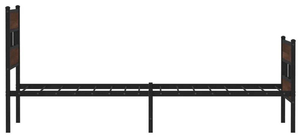 Cama sem colchão com cabeceira e pés 75x190 cm