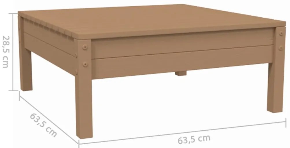 3 pcs conjunto lounge jardim c/ almofadões creme pinho maciço