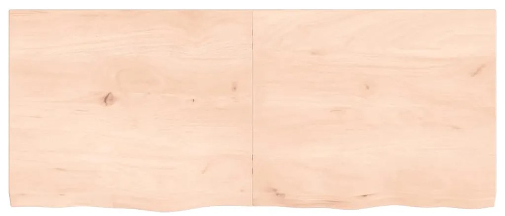 Tampo de mesa 120x50x(2-4) cm carvalho maciço não tratado