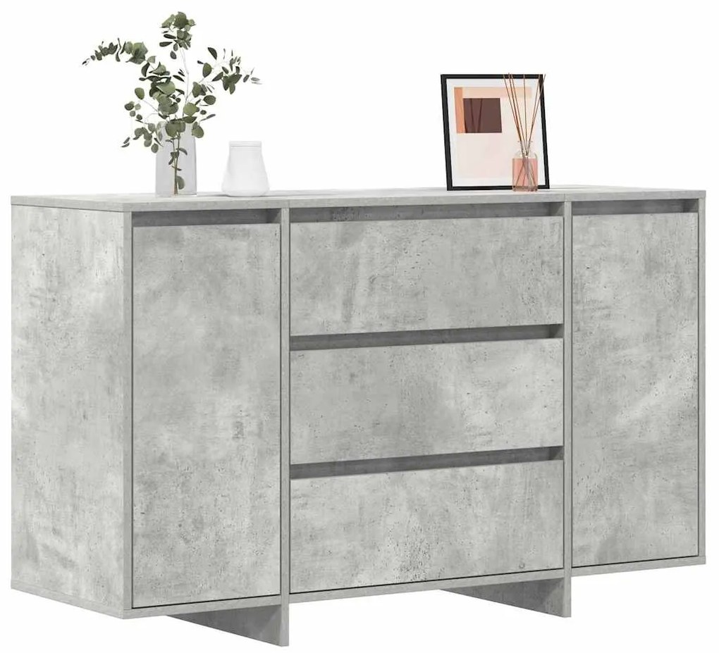 Sideboard Cinzento de Concreto 120x41x75 cm em Madeira Engenheirada