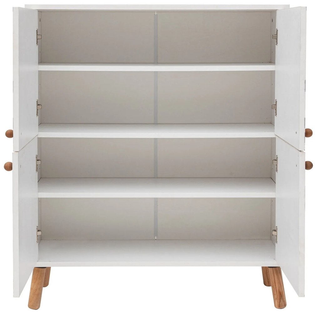 Armário Multiuso Multilux – Branco, Roxo, Lilás – 95x111x36 cm