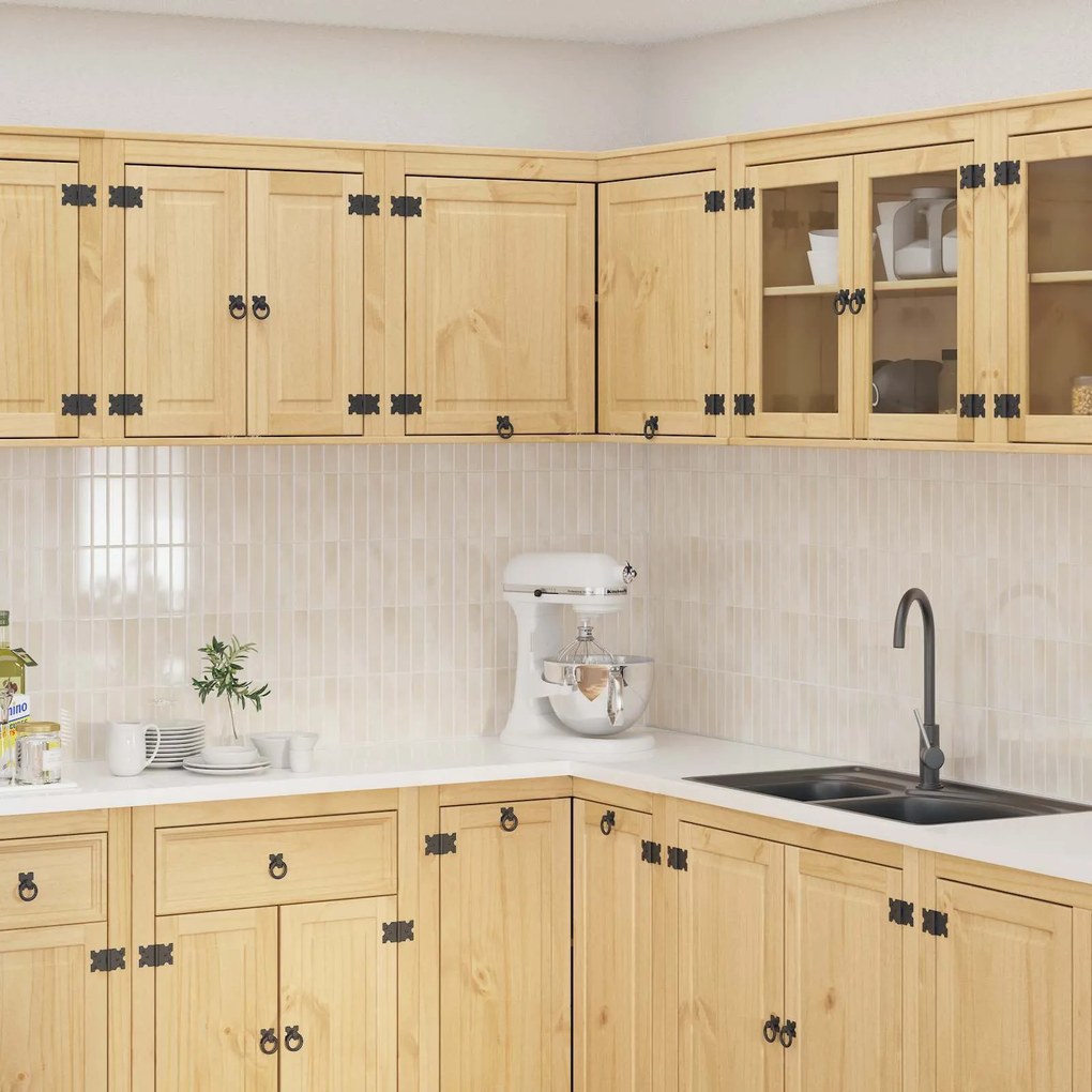 vidaXL Armário com prateleira SKI Castanho Mel 80 x 80 x 60 cm