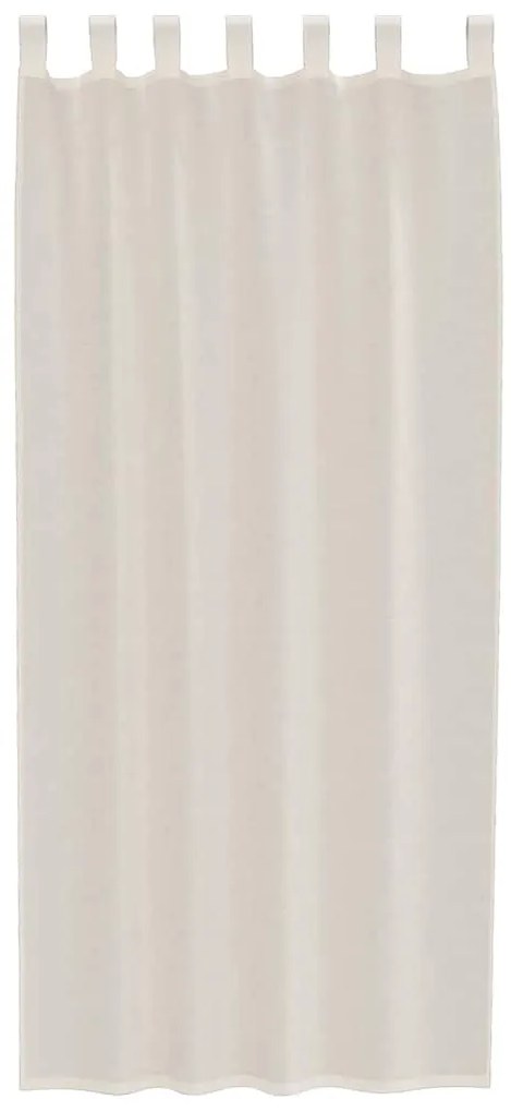 Cortinas de voile com aba 2 pcs creme