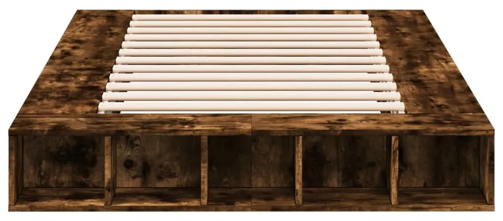 Estrutura de cama 135x190 cm derivados madeira carvalho fumado