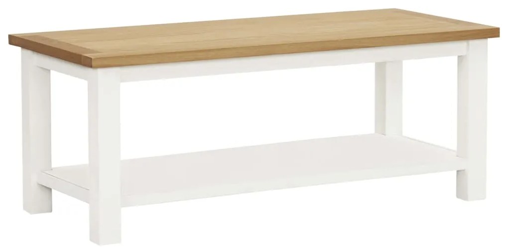 vidaXL Mesa de centro 110x55x40 cm madeira de carvalho maciça