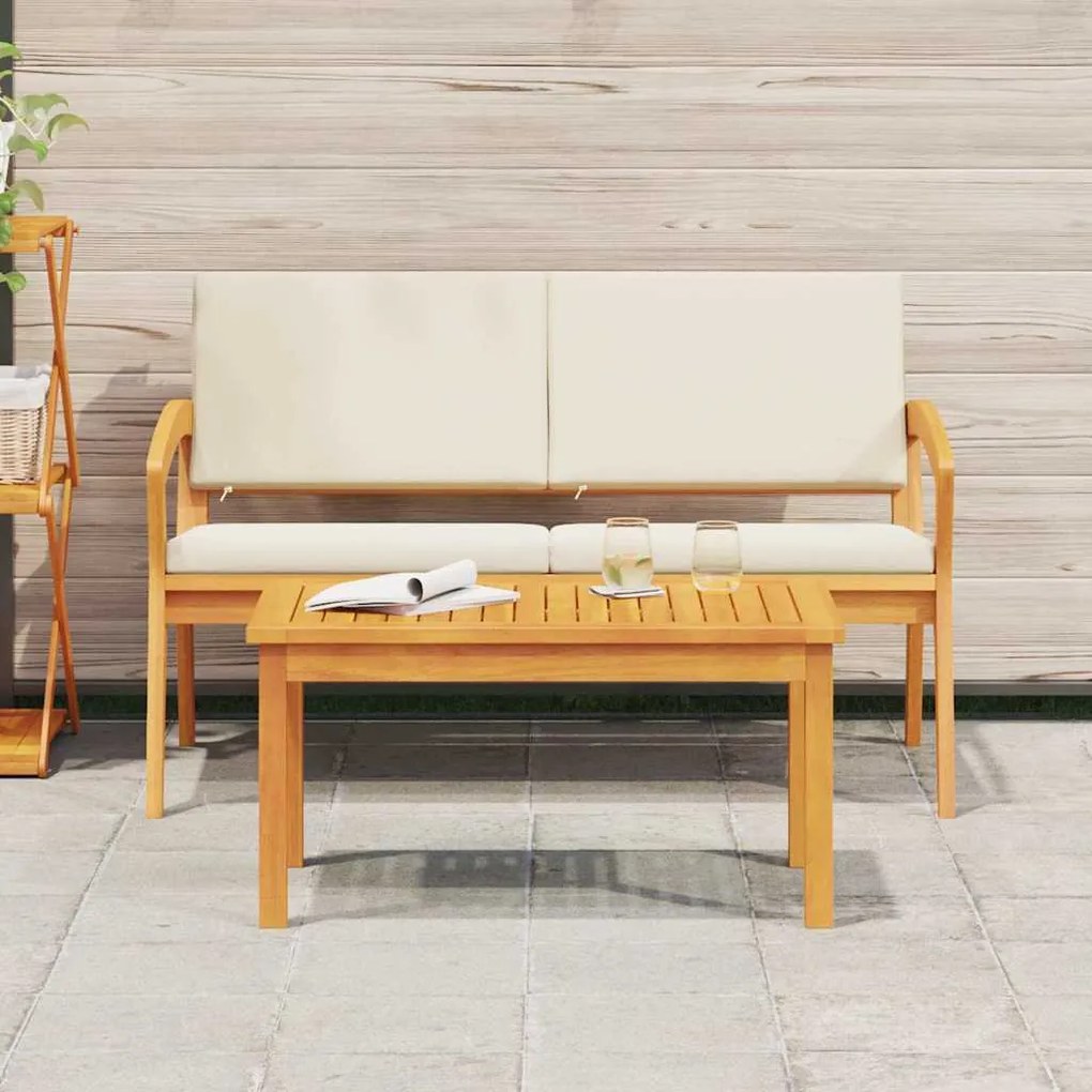 Mesa de Café vidaXL 75x40x38 cm Madeira de Acácia Sólida