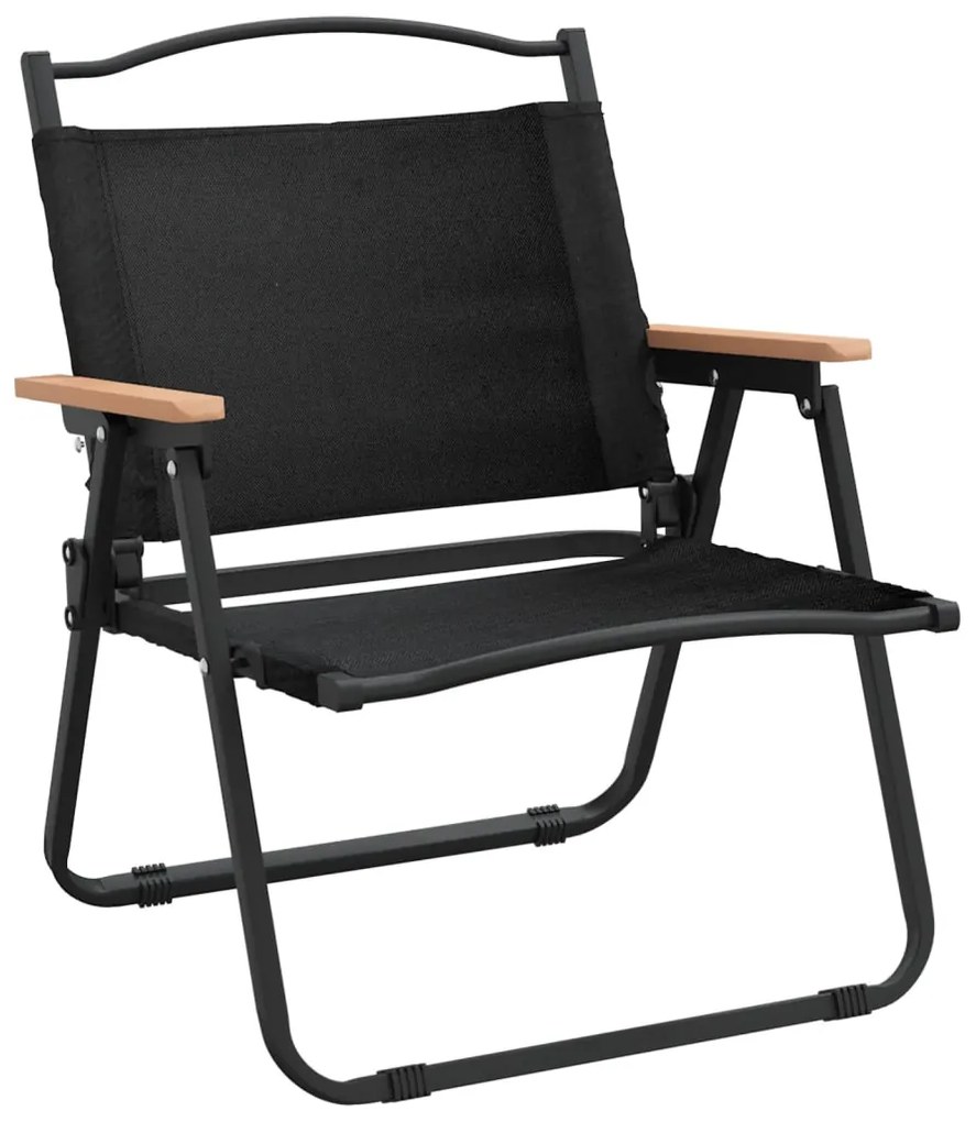 Cadeiras de campismo 2 pcs 54x43x59 cm tecido oxford preto