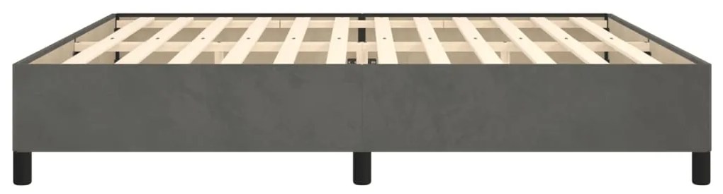 Estrutura de cama sem colchão 200x200 cm veludo cinzento-escuro
