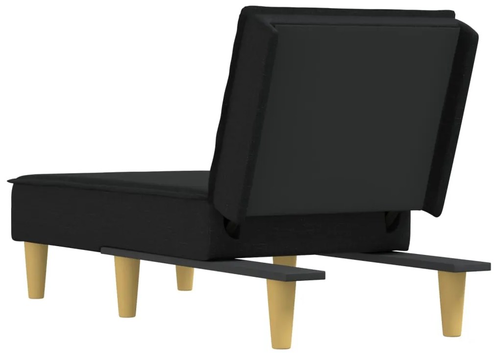 Chaise longue tecido preto