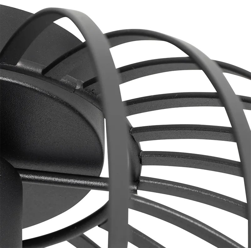 Plafon Inteligente Preto 30 cm Incl. Wifi G95 - Johanna