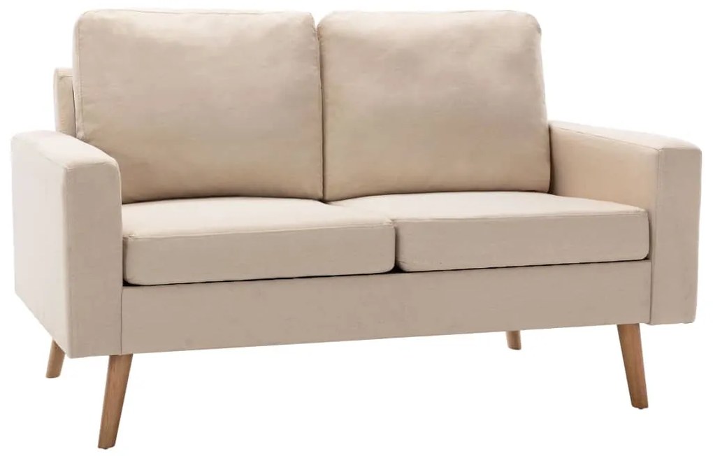 2 pcs conjunto de sofás tecido cor creme