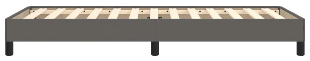 Estrutura de cama 90x190 cm couro artificial cinzento