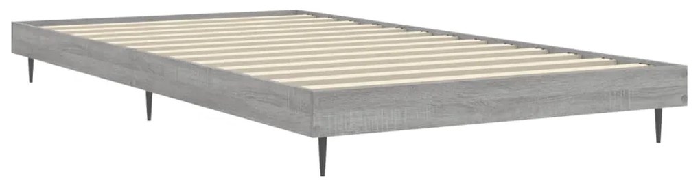 Estrutura cama 100x200 cm derivados de madeira cinzento sonoma