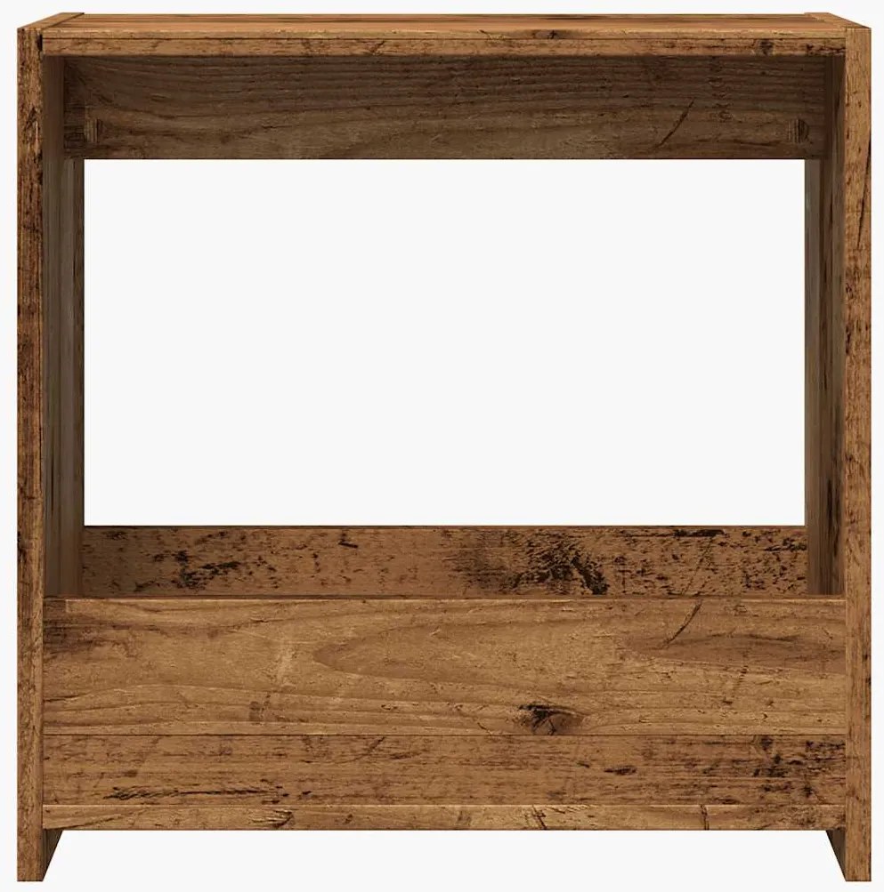 Mesa de apoio madeira velha 50x26x50 cm madeira trabalhada