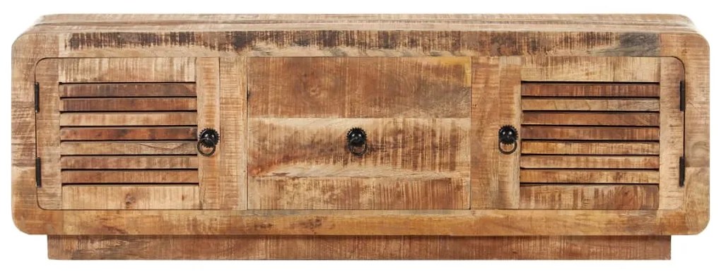 Móvel de TV 120x30x40 cm madeira de mangueira áspera