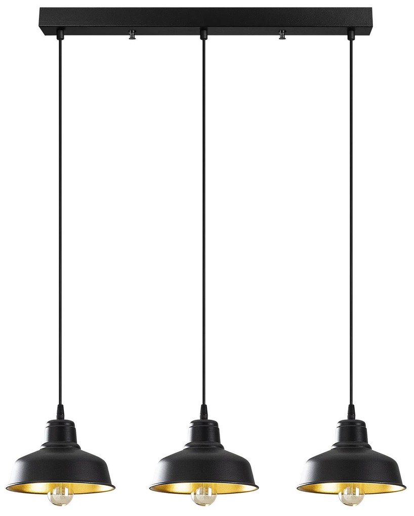 Candeeiro de Teto Berceste – Preto – 59 x 19 cm