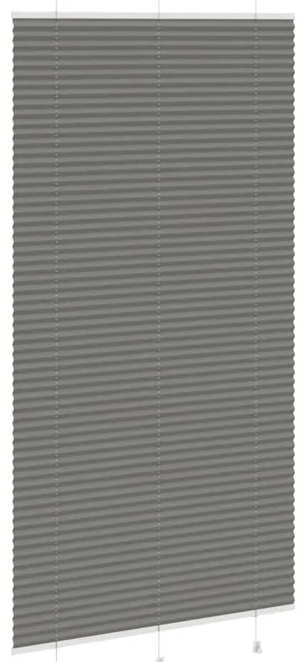Antracite Plissada Cega 105x200 cm Largura Tecido 104,4 cm
