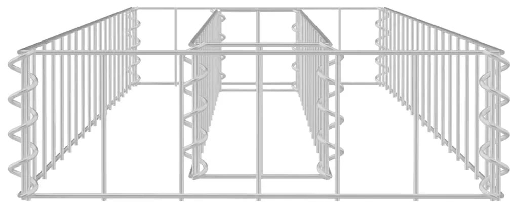 Canteiro elevado/cesto gabião 90x30x10 cm aço galvanizado